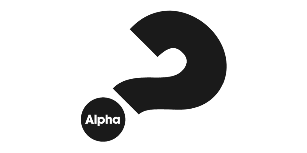 Alpha course logo black